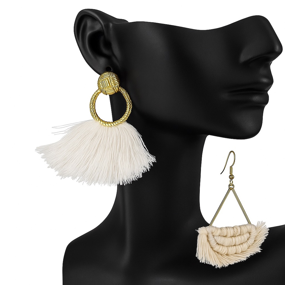 NWOT 2 Pairs of Tassel Earrings